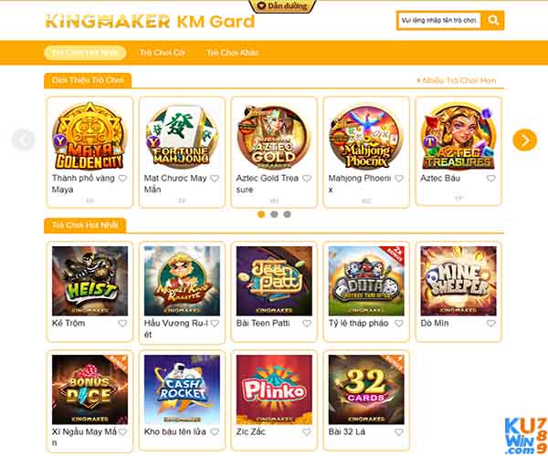 Giao diện truy cập game bài 3D KM dò mìn